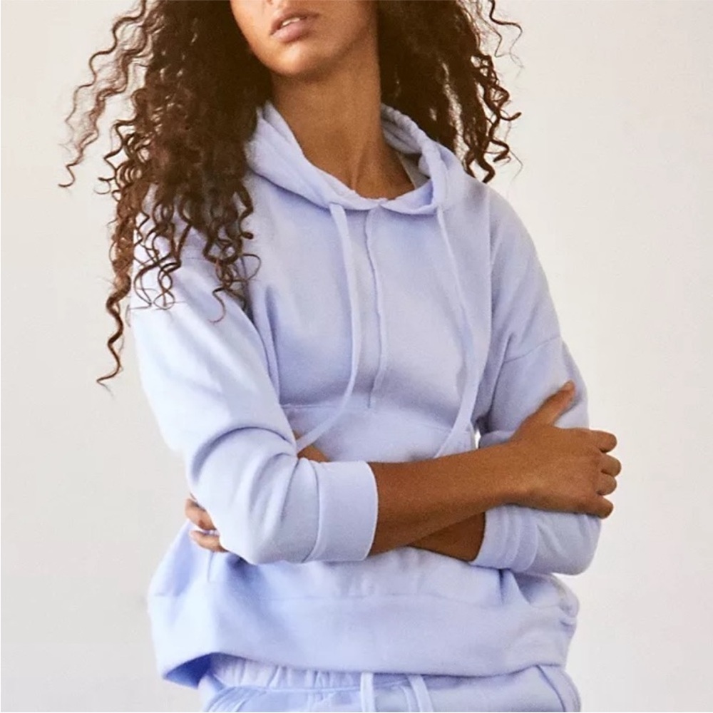 Free People Movement Work It Out Hoodie in Aurora Blue - Picture 6 of 11